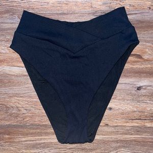 AE Crossover High Rise Black Bikini Bottoms